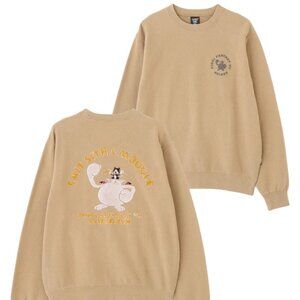 AVIREX x FF7 Remake Cait Sith Beige Sweater Japan Exclusive